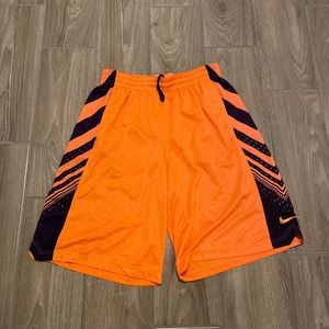 Mens Nike Dri-Fit Elite Series Basketball Shorts Size XL Orange Black